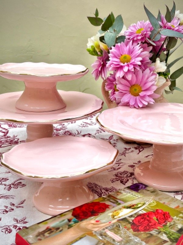 Producto - Platito c pie GOLD ROSA