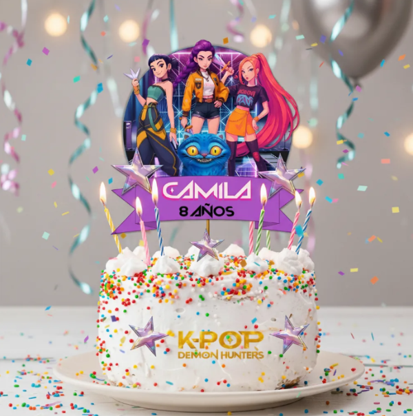 Producto - Kit Imprimible Topper Torta Las Guerreras K-Pop
