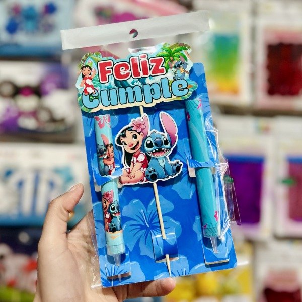 Producto - Adorno topper para torta y Bengalas STITCH