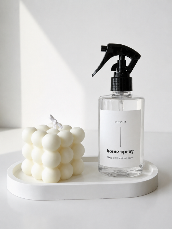 Producto - Box Clásico I - Bandeja Deco Oval + Home Spray + Vela Molde