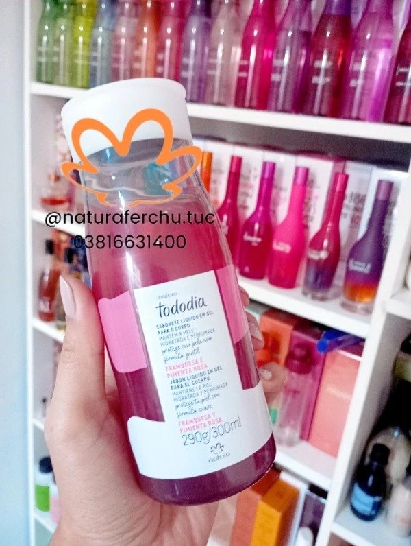 Producto - Jabón líquido en gel corporal Frambuesa y pimienta rosa