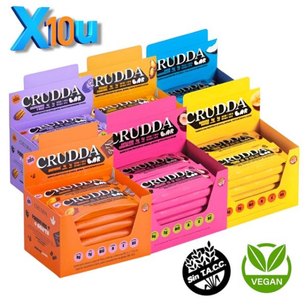 Producto - CRUDDA Barrita Proteica Sin TACC CAJA X 10 UN -  6 sabores