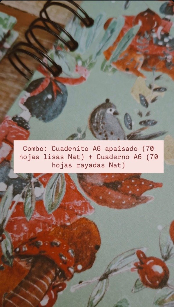 Producto - Cuaderno apaisado A6 + cuaderno vertical A6