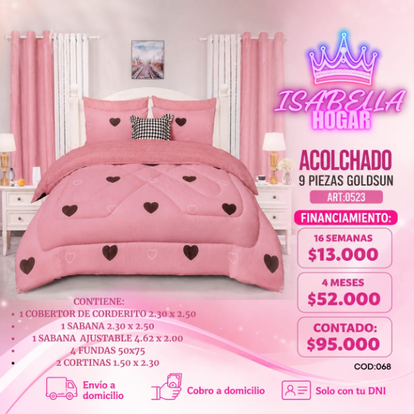 Producto - ACOLCHADO 9 PIEZAS GOLDSUN