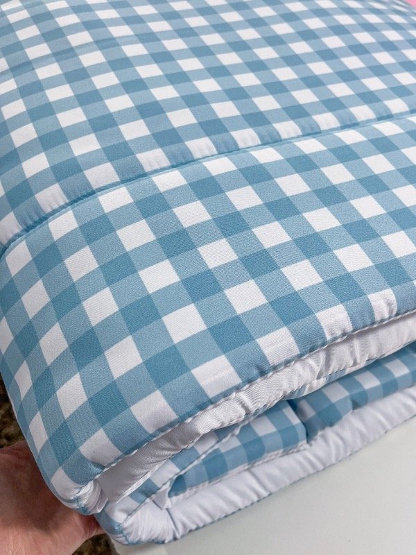 Producto - Acolchado Vichy verde petróleo