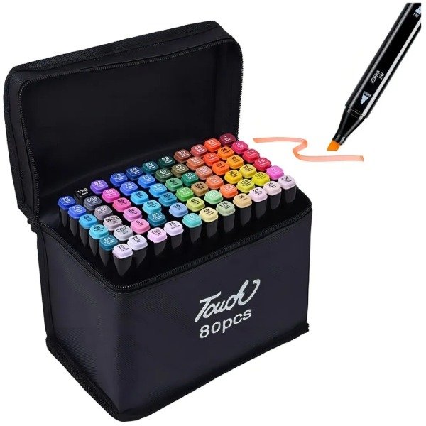 Producto - Fibras touch doble punta x80u.