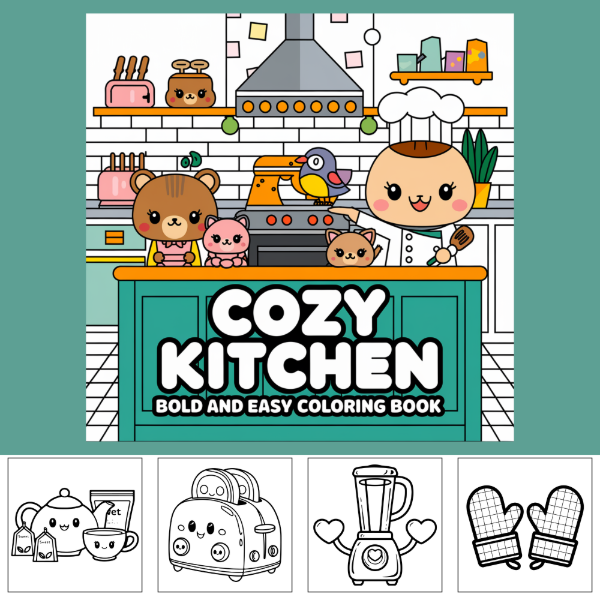 Producto - Cozy kitchen - Libro para colorear - LIB17