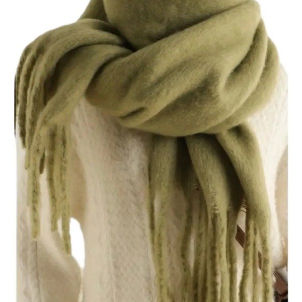 Producto - BUFANDON NUBE SIEMPRE GUAPA LISO CON FLECOS 200X50CM