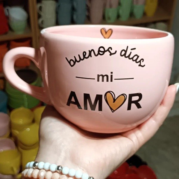 Producto - TAZON XL COLOR ROSA AMOR 6