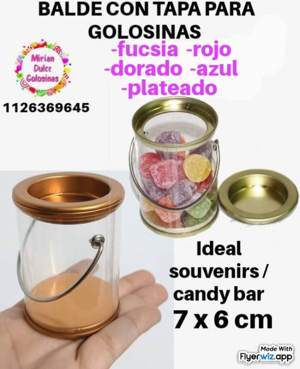 Producto - Dulcero con tapa y manija x 10 unidades metal