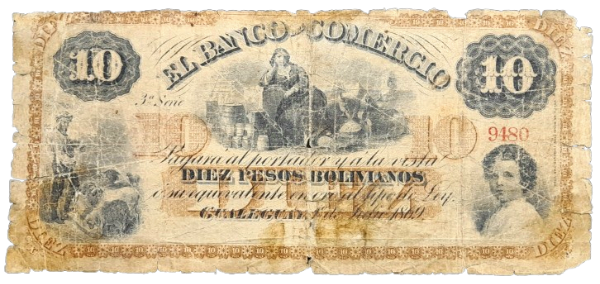 Producto - Banco de Comercio 10 Pesos (1869) Gualeguay ENR-179r-R2