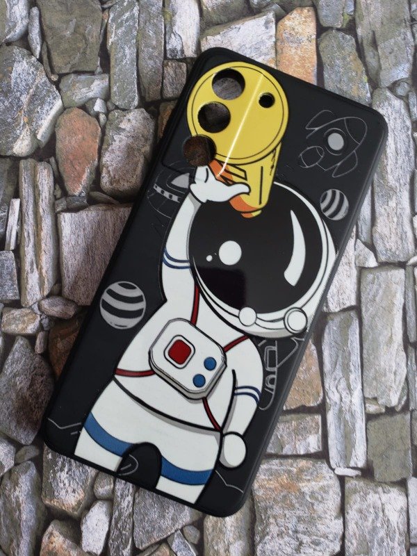 Producto - Funda silicone case diseño Samsung S21 Fe astronauta negro
