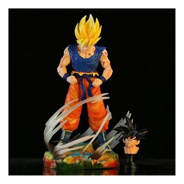 Producto - Figura Diorama Goku Ssj1 intercambio de cabeza 33cm - Dragon ball