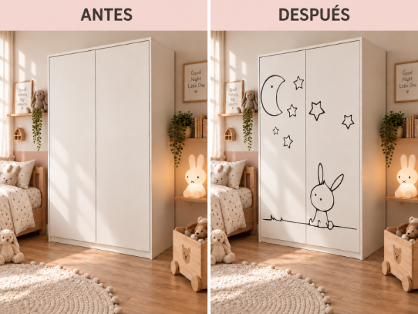 Producto - Conejito antes y despúes
