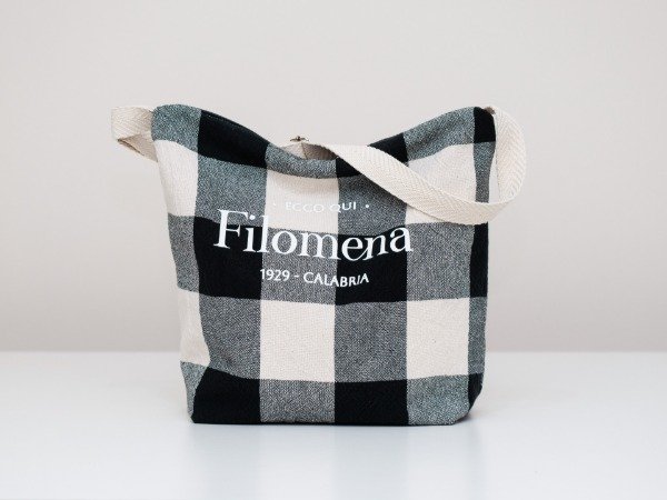 Producto - Tote Calabria - Cuadrille negro