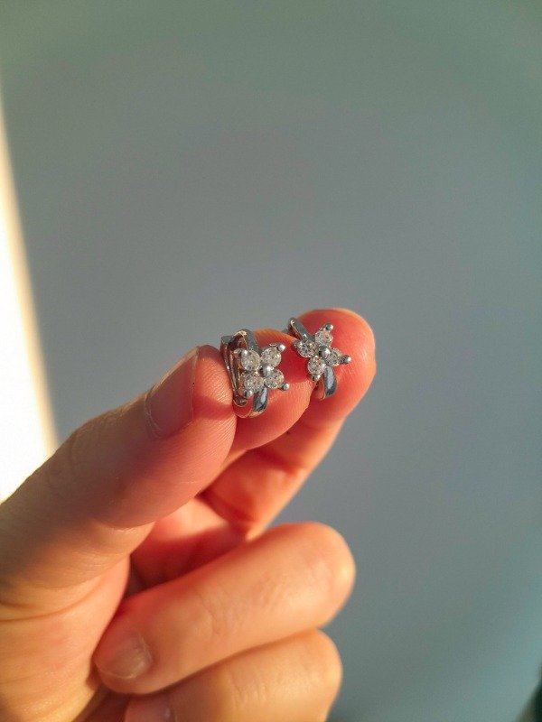 Producto - Aros Argollas Cubic Flor 13 MM