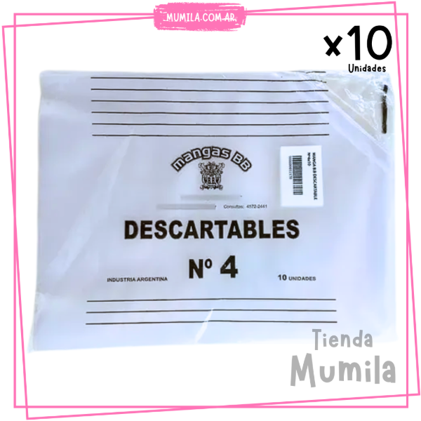 Producto - Mangas descartables BB n4 x10 u