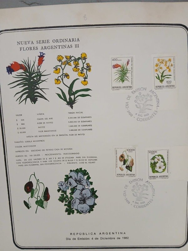 Producto - FLORES ARGENTINAS III   4 DICIEMBRE 1982