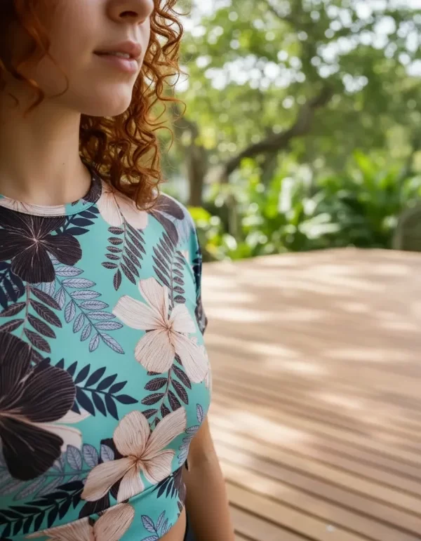 Producto - CROP TOP FLORAL VERDE - 1