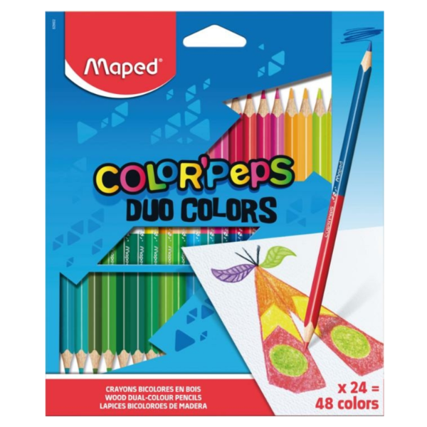 Producto - LÁPICES DE COLORES DUO COLORS MAPED X24