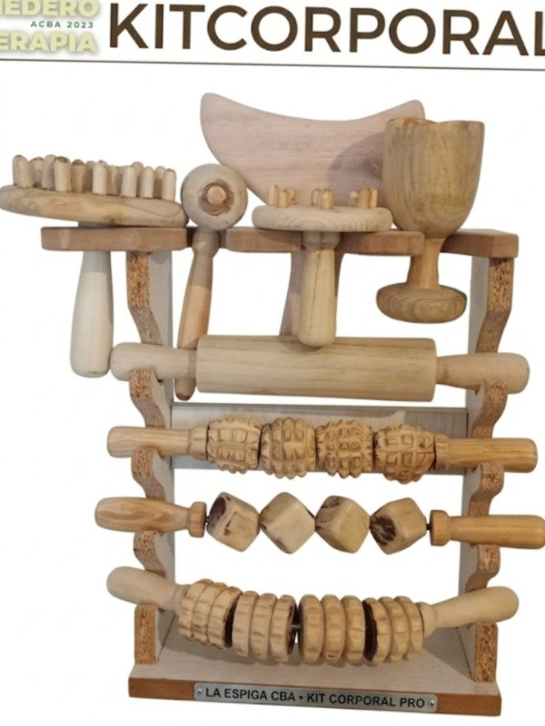 Producto - Kit Profesional Maderoterapia Corporal Edición Integral con Soporte