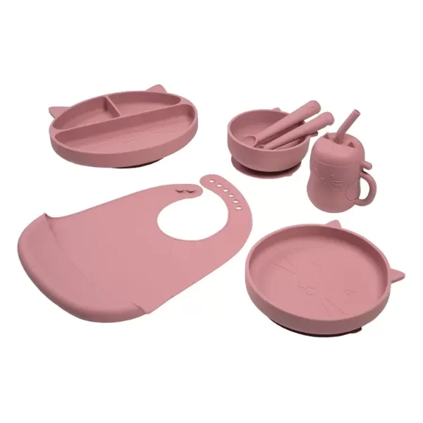 Producto - Set de Alimentación de Silicona Gatito Carestino