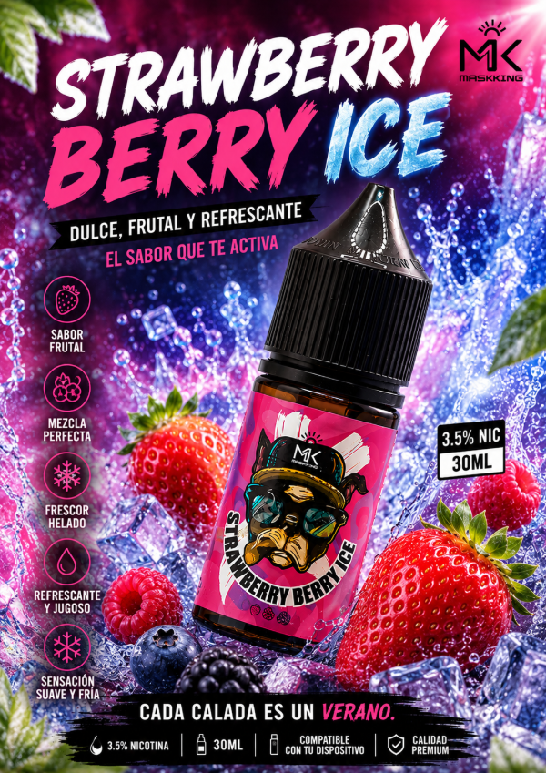 Producto - MASKKING SALT STRAWBERRY BERRY ICE