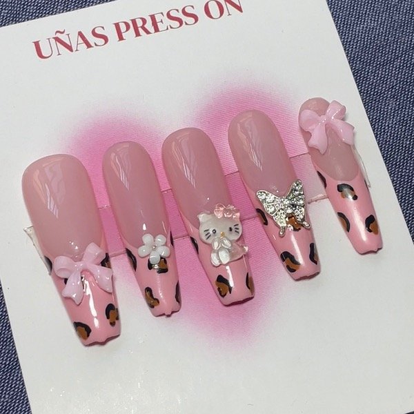 Producto - Uñas Press On Kitty Print