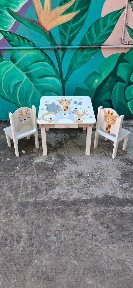 Producto - Juego de mesa tapa con cajon + 2 sillas - 9