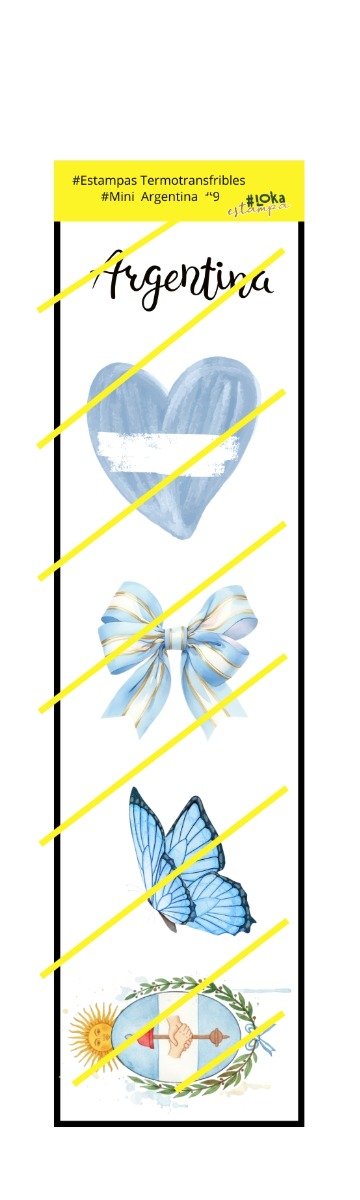 Producto - Termotransferible Mini 5x19cm Argentina #9 para Scrunchies