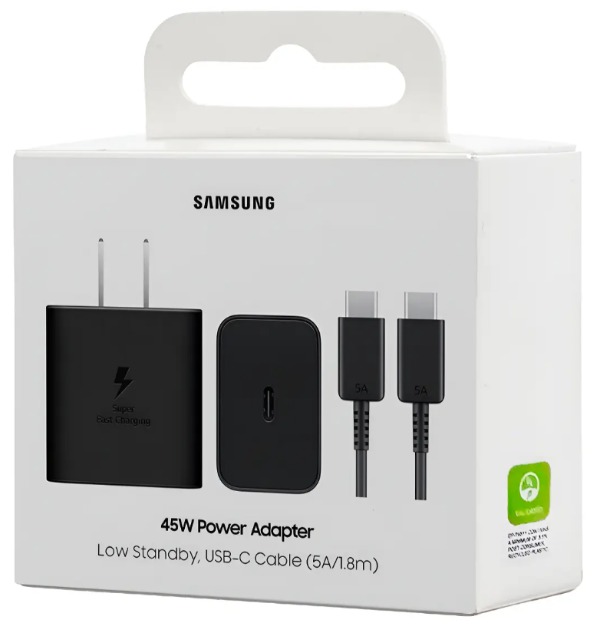 Producto - Cargador Samsung Super rapida Original 45w Con Cable 1.8mts blanco y negro - 0