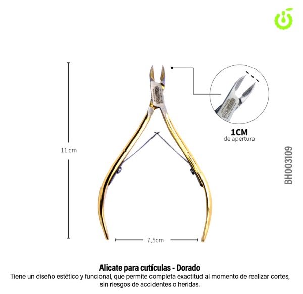 Producto - Alicate Corta Cutículas Dorado Cherimoya