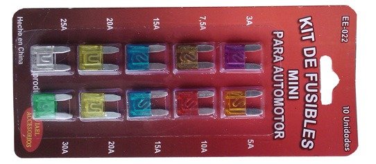 Producto - FUSIBLES FICHA EN BLISTER  CANT. 10 MINI SURTIDOS