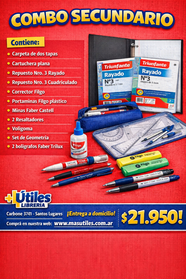 Producto - Combo Escolar Secundario