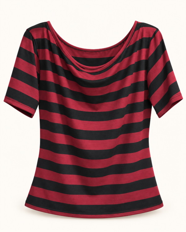 Producto - Remera Rayada Cuello Bote - 0