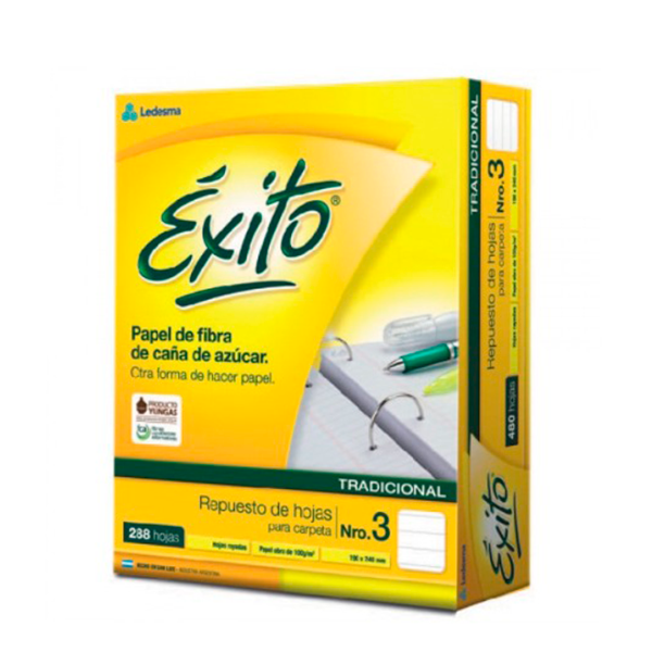 Producto - REPUESTO EXITO x288 HOJAS RAYADO