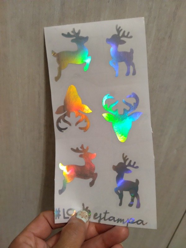 Producto - Vinilo de Corte 10x20cm Navidad #86 Holográfico Arco Iris