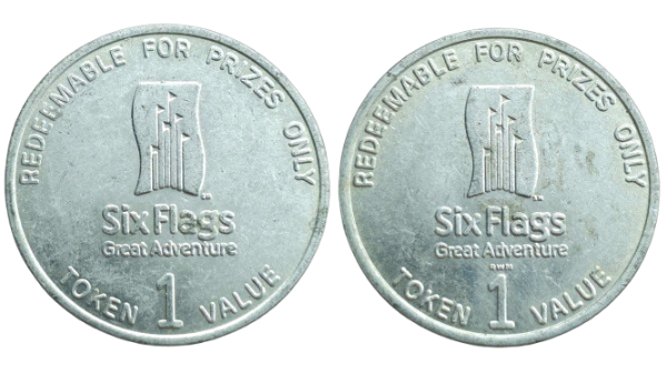 Producto - Ficha Juegos 80' Arcada/Skill - Six Flag Great Adventura - Estados Unidos