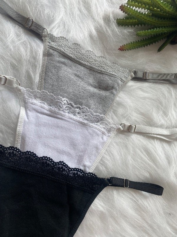 Producto - Regulables de algodón con lycra y puntilla (Precio por docena) - 3