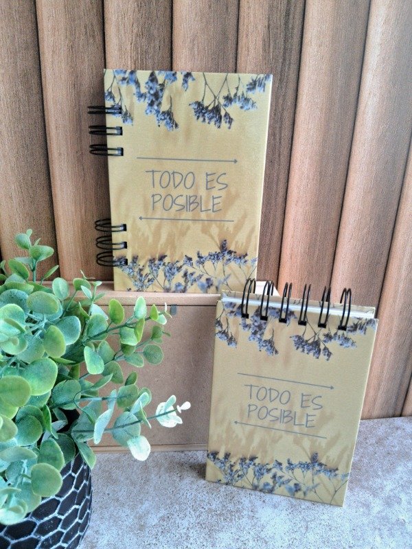 Producto - Anotador "Todo es posible amarillo"