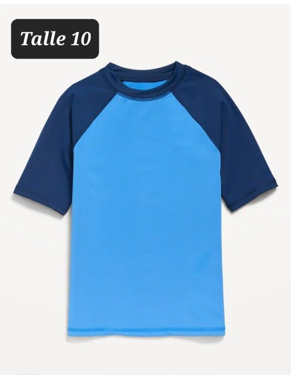 Remera uv old navy talle 10 celeste y azul