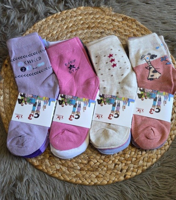Producto - (DOCENA) de medias Infantiles 8 a 10 años NENA