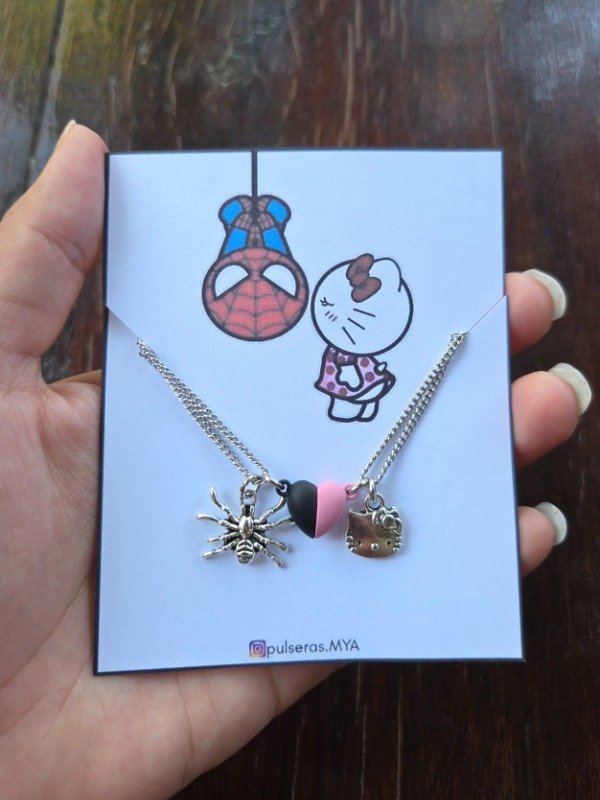 Producto - Collar kitty-Spiderman iman