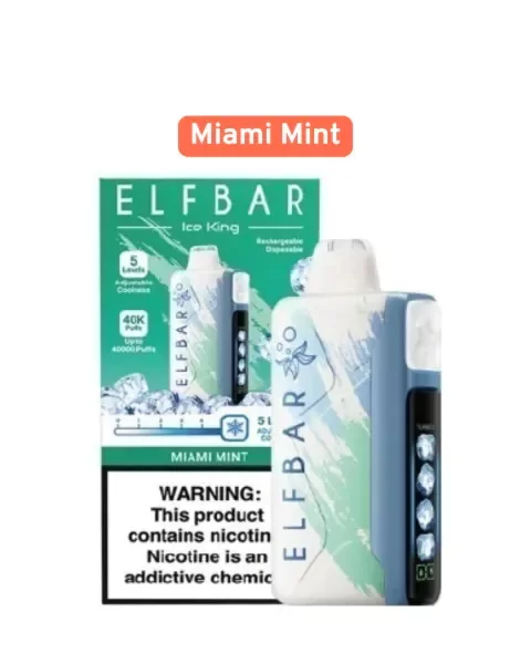 Producto - POD DESCARTABLE ELFBAR MIAMI MINT 40.000 MIL PUFFS