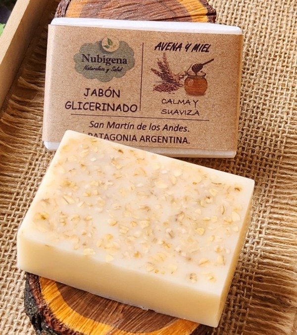 Producto - JABÓN GLICERINADO DE AVENA Y MIEL (100g)