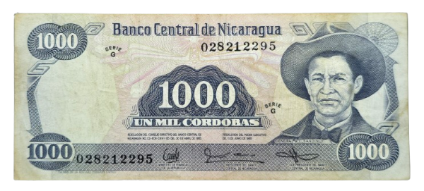 Producto - Nicaragia 1000 Cordobas (1979) General Sandino Pick.139 VF