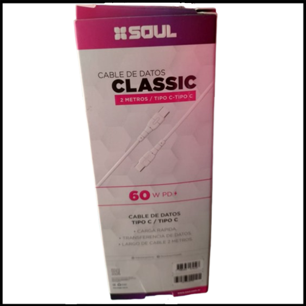 Producto - Cable ficha tipo C a tipo C de 2mts