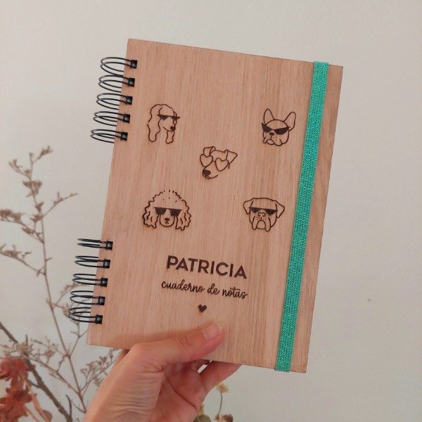 Producto - Cuaderno A5 con tapa de madera diseño personalizado - 1