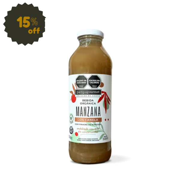 Producto - Jugo Orgánico Manzana  c/vinagre de Manzana con Canela x 500