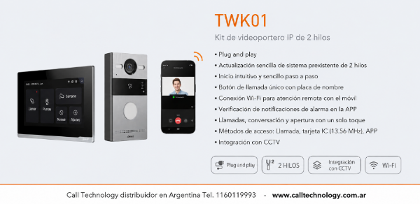 Producto - Kit Videoportero DNAKE TWK01 2H y atención por Celular
